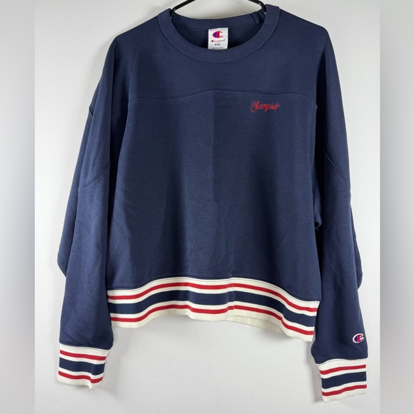 Champion Women's French Terry Sweatshirt - Navy XS, L & XXL - Picture 6 of 13